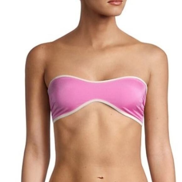 NEW Baobab Zambo Bandeau Bikini Top Strapless Ruched Bubblegum Pink XL - Picture 1 of 10